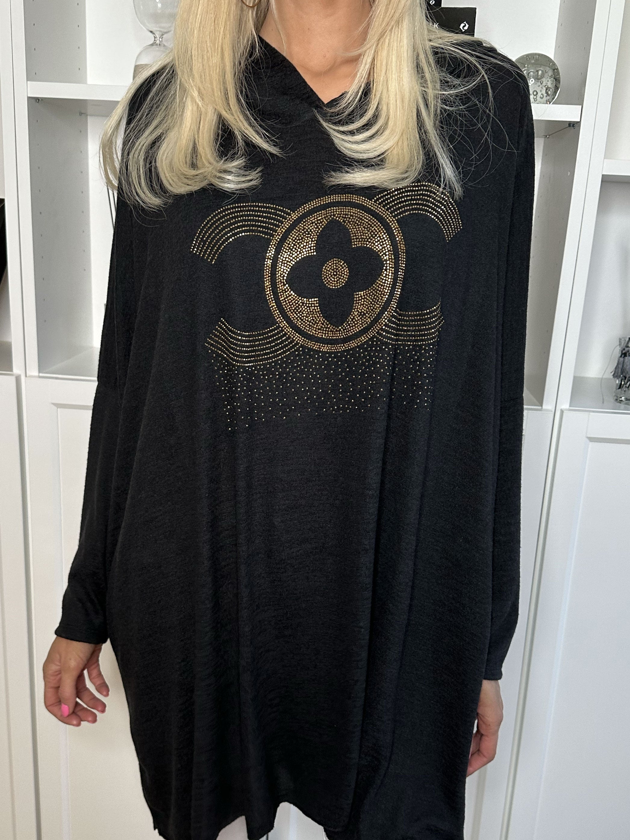 Lilje - Meget blød bluse i viscose med hætte